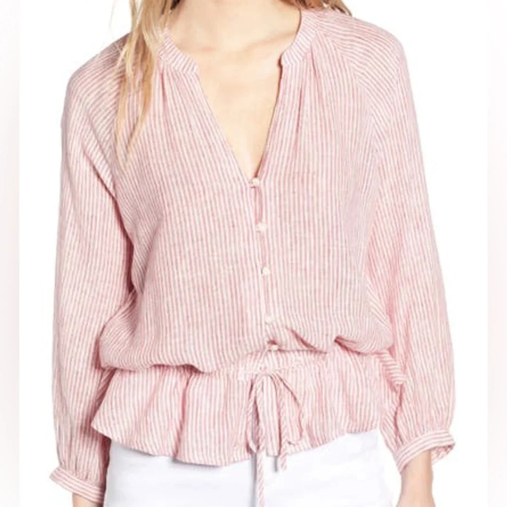 Rails Marti Scarlet Stripe Top Size S - Picture 2 of 9